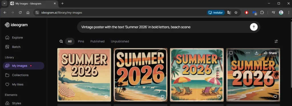 Ideogram v3 generando una imagen con texto legible - única herramienta gratis que lo hace bien en 2026