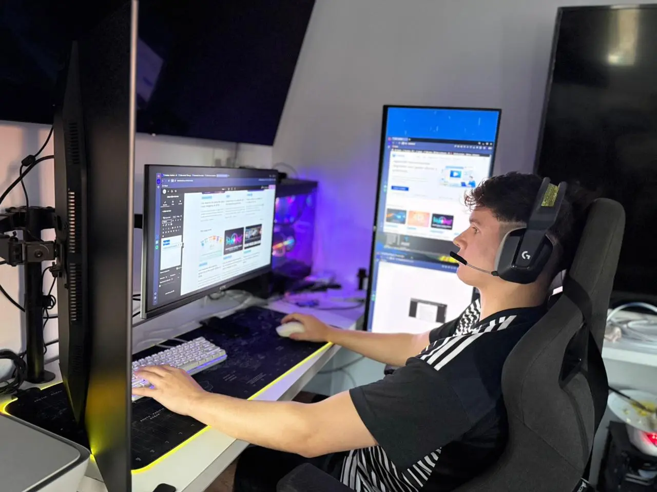 Aldrich Santino trabajando con IA y edición - setup real abril 2026